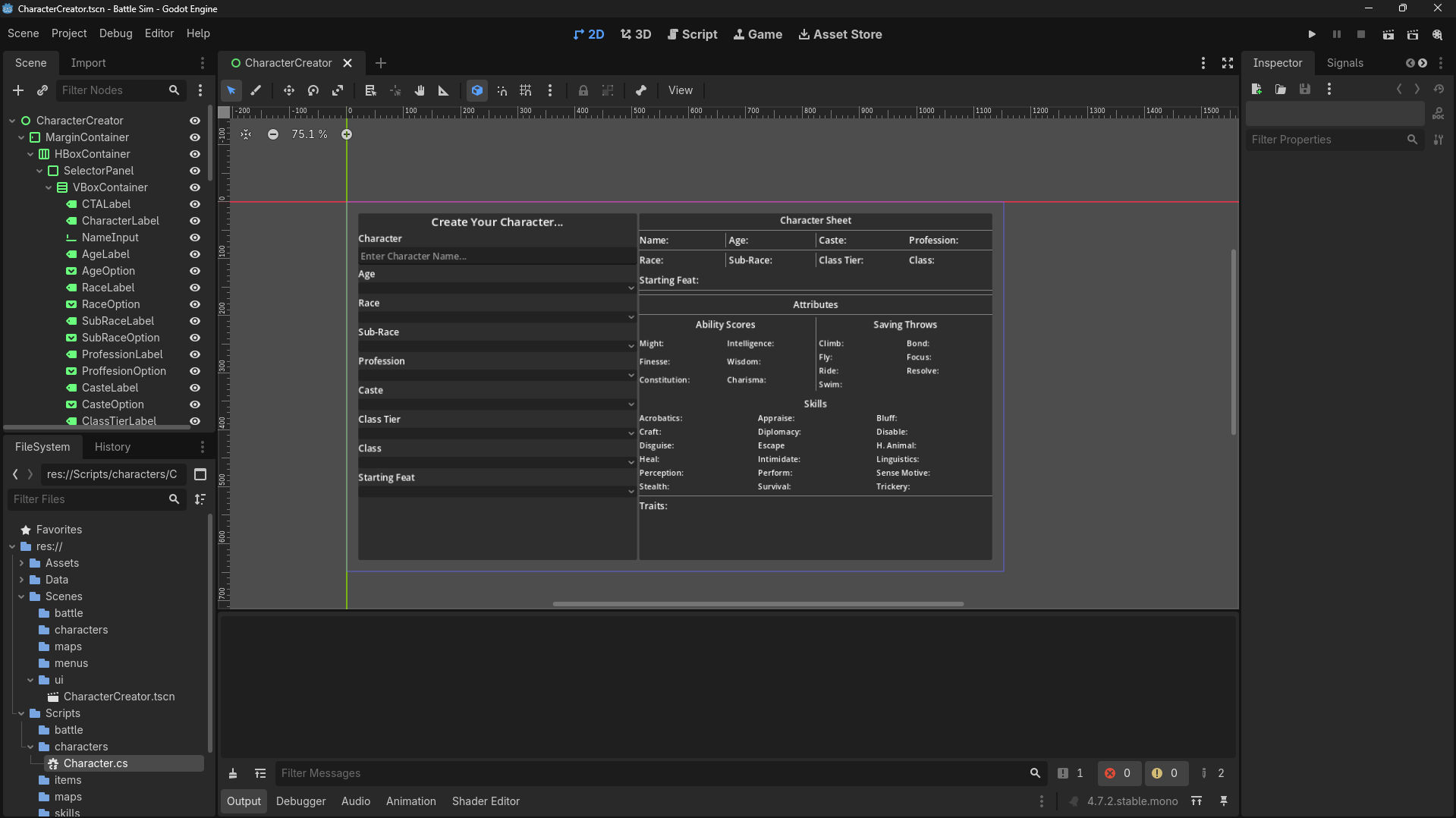 Character Creator with Godot